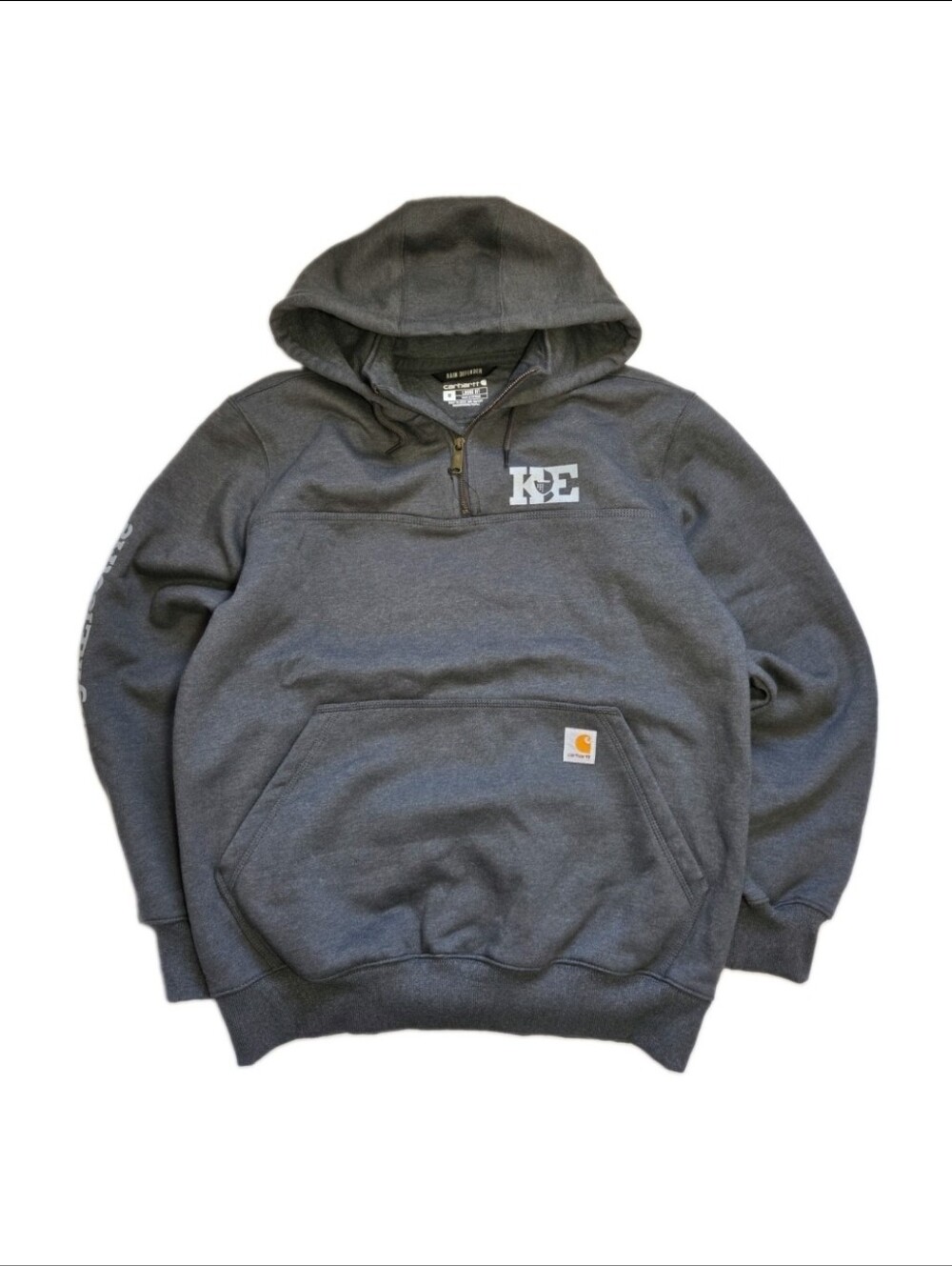 Carhartt Rain Defender Heavyweight Quarter Zip Hoodie Carbon Heather Medium New